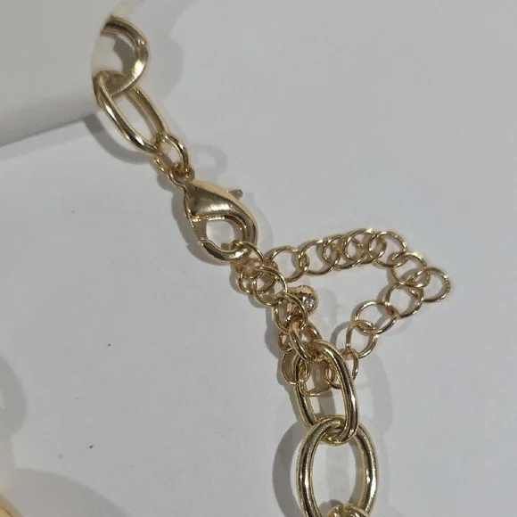 Designer Calvin Klein Gold Link Necklace – 18" Women’s Statement Fashion Jewelry - Picture 7 of 8